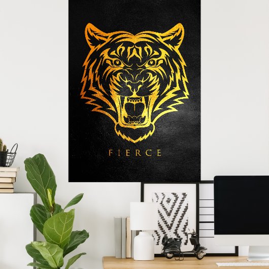 Fierce Tiger Poster (Heimbüro)