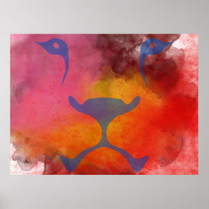 Fierce Tiger Shadow Poster