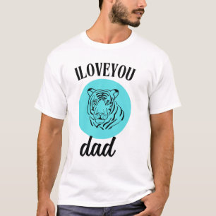 Fierce Tiger Vater Liebe Art T-Shirt