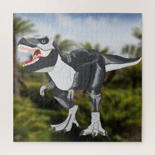 Fierce Tyrannosaurus rex, personalisiert Puzzle (Vertikal)