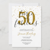 Fierce und Fabulous Gold und Black Birthday Einladung (Vorderseite)