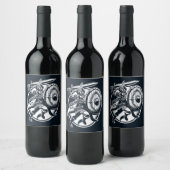 Fierce Valkyrie Warrior - Norse Mythology Line Kun Weinetikett (Flaschen)