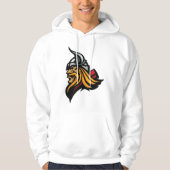 Fierce Viking Warrior Head Northelm und Bart Hoodie (Vorderseite)