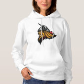 Fierce Viking Warrior Head Northelm und Bart Hoodie (Vorderseite)