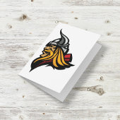 Fierce Viking Warrior Head Northelm und Bart Karte