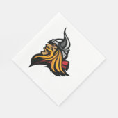 Fierce Viking Warrior Head Northelm und Bart Serviette (Ecke)