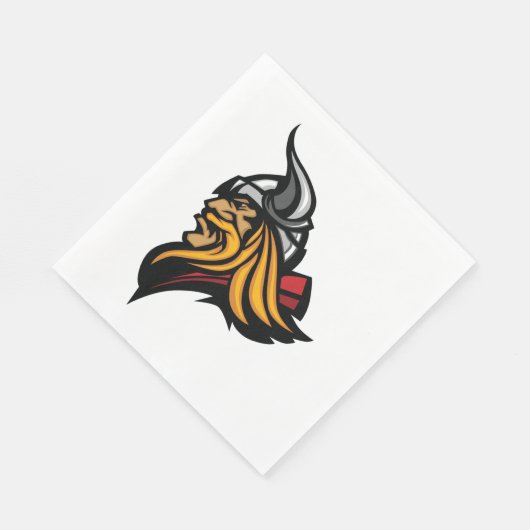 Fierce Viking Warrior Head Northelm und Bart Serviette (Ecke)