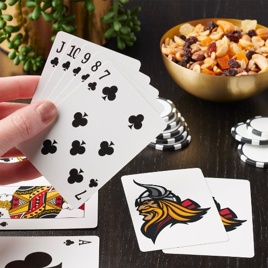 Fierce Viking Warrior Head Northelm und Bart Spielkarten