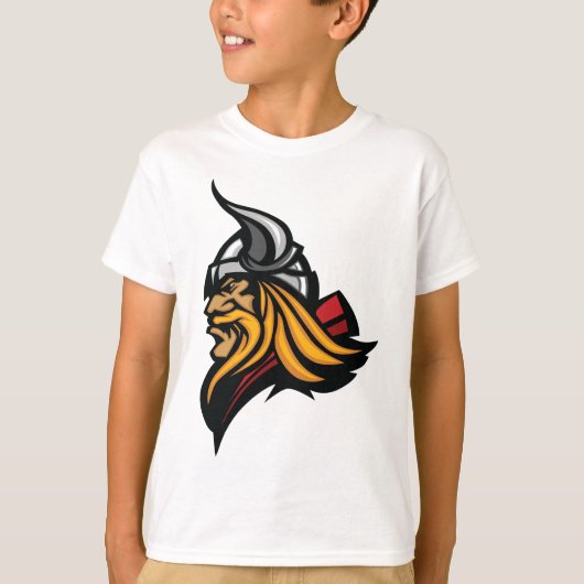 Fierce Viking Warrior Head Northelm und Bart T-Shirt (Vorderseite)