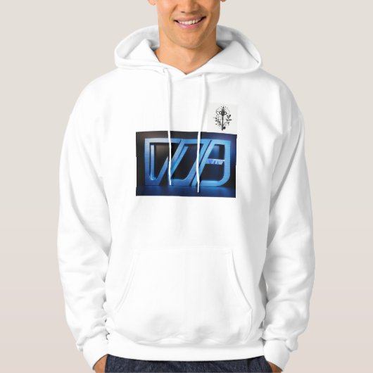 Fierce Visa Logo Art auf schwarz und blau Hintergr Hoodie (Vorderseite)