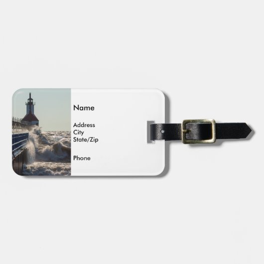 Fierce Waves bei St Joseph Gepäckanhänger (Vorderseite horizontal)