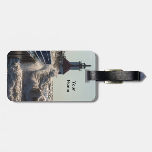 Fierce Waves bei St Joseph Gepäckanhänger (Rückseite horizontal)