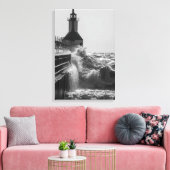 Fierce Waves bei St Joseph Grayscale Leinwanddruck (Insitu (Wohnzimmer))