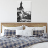Fierce Waves bei St Joseph Grayscale Leinwanddruck (Insitu (Schlafzimmer))