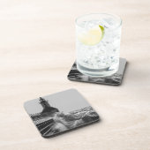 Fierce Waves bei St Joseph Grayscale Untersetzer (Rechte Seite)