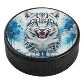 Fierce White Leopard Eishockey Puck (3/4)
