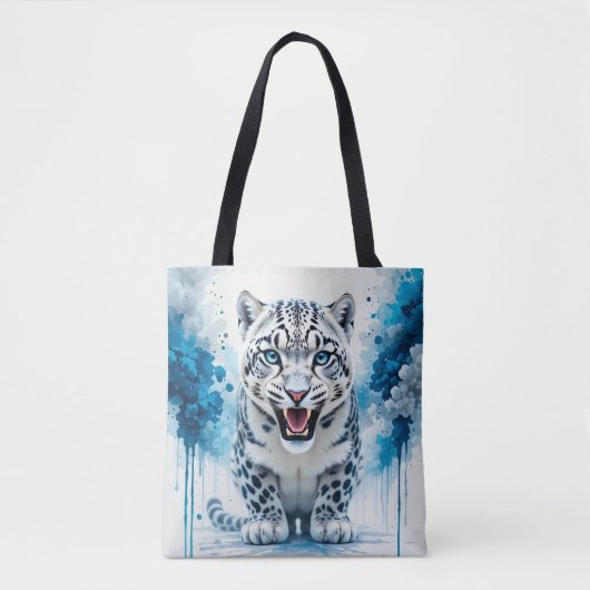Fierce White Leopard Tasche (Vorderseite)