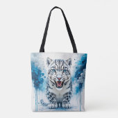 Fierce White Leopard Tasche (Rückseite)