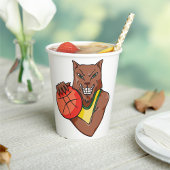 Fierce Wildcat Basketball Mascot Pappbecher