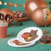 Fierce Wildcat Basketball Mascot Pappteller