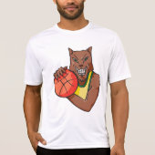 Fierce Wildcat Basketball Mascot T-Shirt (Vorderseite)