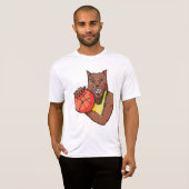 Fierce Wildcat Basketball Mascot T-Shirt (Vorne ganz)