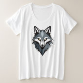 Fierce Wolf Face T-Shirt - Bold & Stylish von Wild (Design vorne)