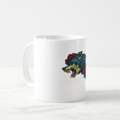 Fierce Wolf Gift Wolves Wild Forest Wolf. Perfekte Kaffeetasse (Vorderseite Links)