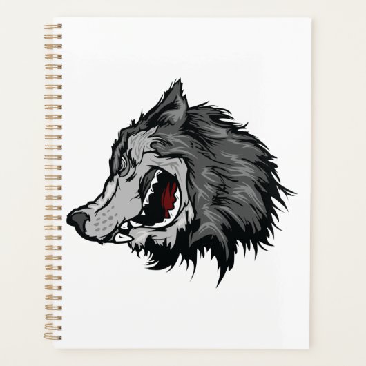 Fierce Wolf Head Bold Wild Animal Planer (Vorderseite)