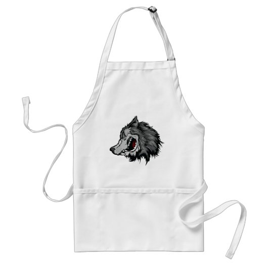 Fierce Wolf Head Bold Wild Animal Schürze (Vorne)