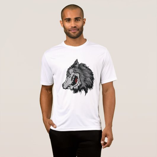 Fierce Wolf Head Bold Wild Animal T-Shirt (Vorne ganz)