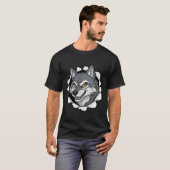 Fierce Wolf Head Graphic Men's T-shirt Power (Vorne ganz)