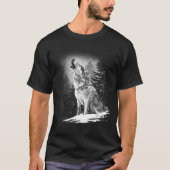Fierce Wolf im Wald Wilderness Style für Nat T-Shirt (Vorderseite)