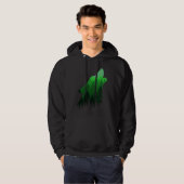 Fierce Wolf in the Forest Wilderness Style for Nat Hoodie (Vorne ganz)