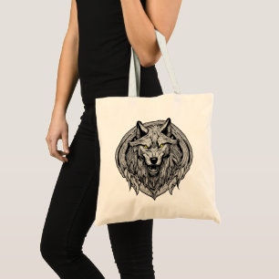 Fierce Wolf Mandala: Symbol der Stärke Tragetasche