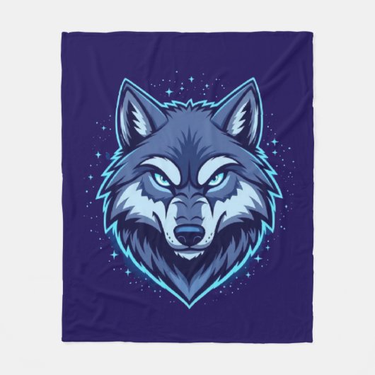 Fierce Wolf – Symbol of Strength and Freedom Fleecedecke (Vorderseite)