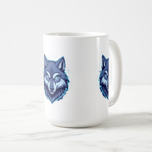Fierce Wolf – Symbol of Strength and Freedom Kaffeetasse (VorderseiteRechts)