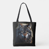 Fierce Wolf – Symbol of Strength and Freedom Tasche (Rückseite)