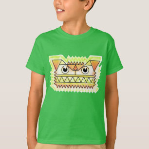 Fierce, wütender Hund farbiger T - Shirt