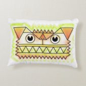 Fierce, wütender Hund rechteckiger Akzent Kissen (Rückseite)