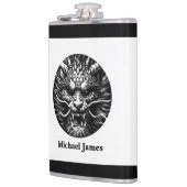 Fiercer Drache Personalisiert Flachmann (Links)
