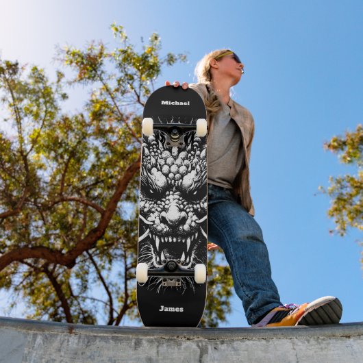 Fiercer Drache Personalisiert Skateboard (Außenbereich 1)