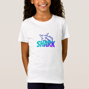Fierces Hai-Logo mit Farbverlauf Kühne Ozean-Vib T-Shirt
