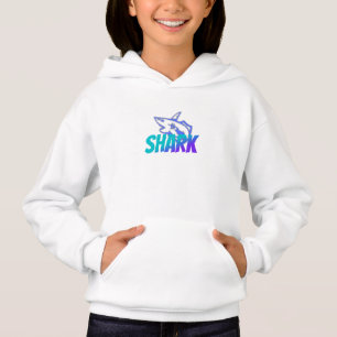 Fierces Hai-Logo mit Farbverlauf Kühnes Meer Hoodie
