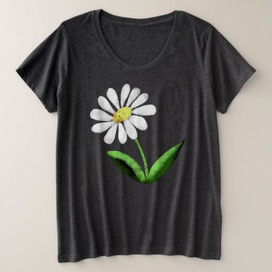 Fière Marguerite Große Größe T-Shirt (Design vorne)