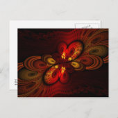 Fieri Abstraktes Fraktal Art Postkarte (Vorne/Hinten)