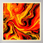 Fiery Abstract Swirls of Emotion Poster (Vorne)