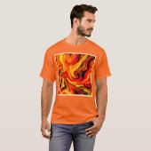 Fiery Abstract Swirls of Emotion T-Shirt (Vorne ganz)