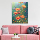 Fiery Abstrakt Blume Leinwanddruck (Insitu (Wohnzimmer))