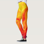 Fiery Abstrakt Flow Art Leggings (Links)